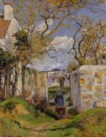 Pissarro, Camille - Peasant Pushing a Wheelbarrow, Maison Rondest, Pontoise